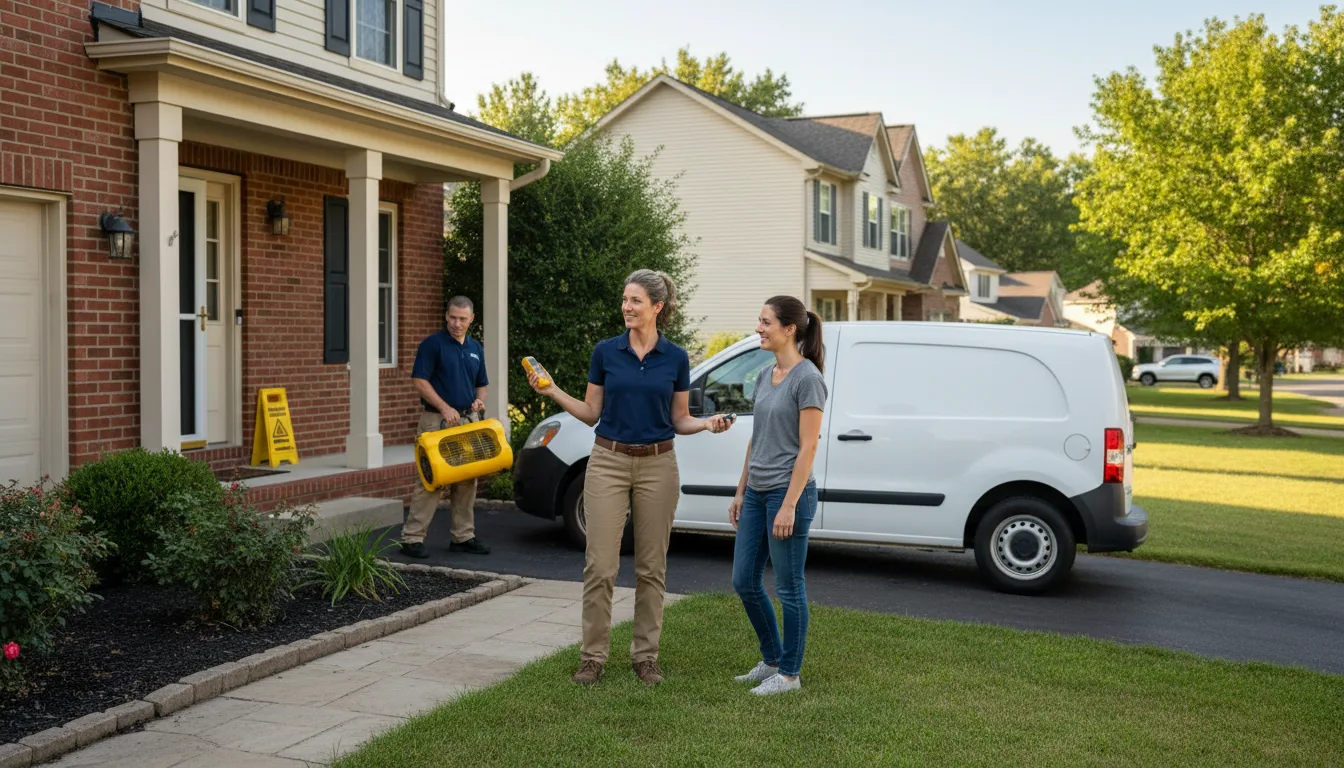 Residential water damage restoration in Pricedale, PA